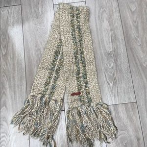 Italian beige/tan knitted scarf